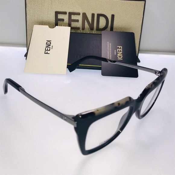 Black Ff0088 Cu1 -51 Optical Lens Rectangle Sunglasses - Picture 9 of 10